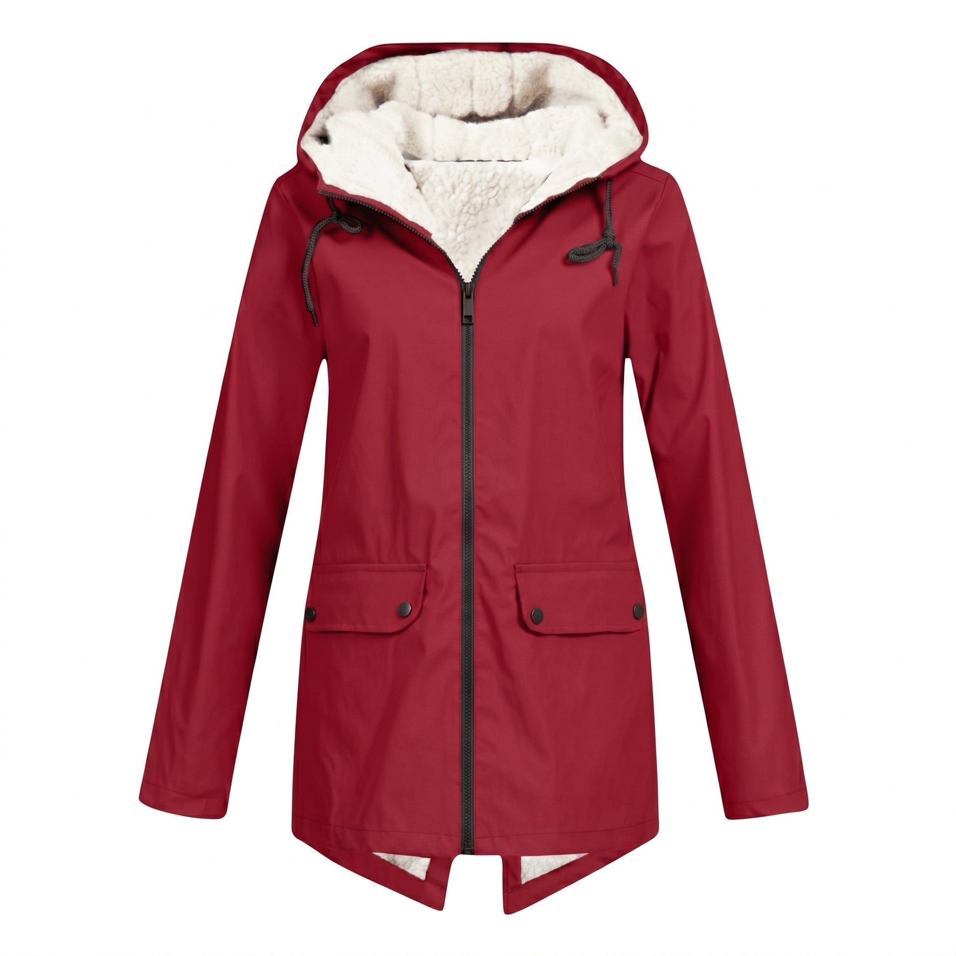 Women's waterproof rain jacket featuring an adjustable hood, designed for windproof and breathable comfort, perfect for everyday wear in all weather conditions. 0