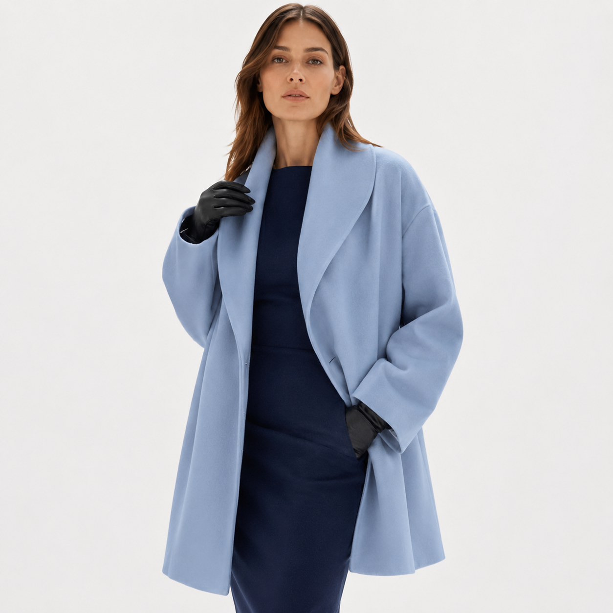 Women's winter coat featuring a relaxed fit and elegant silhouette, crafted from a durable polyester blend, designed as a longline jacket for warmth and style during cold 1