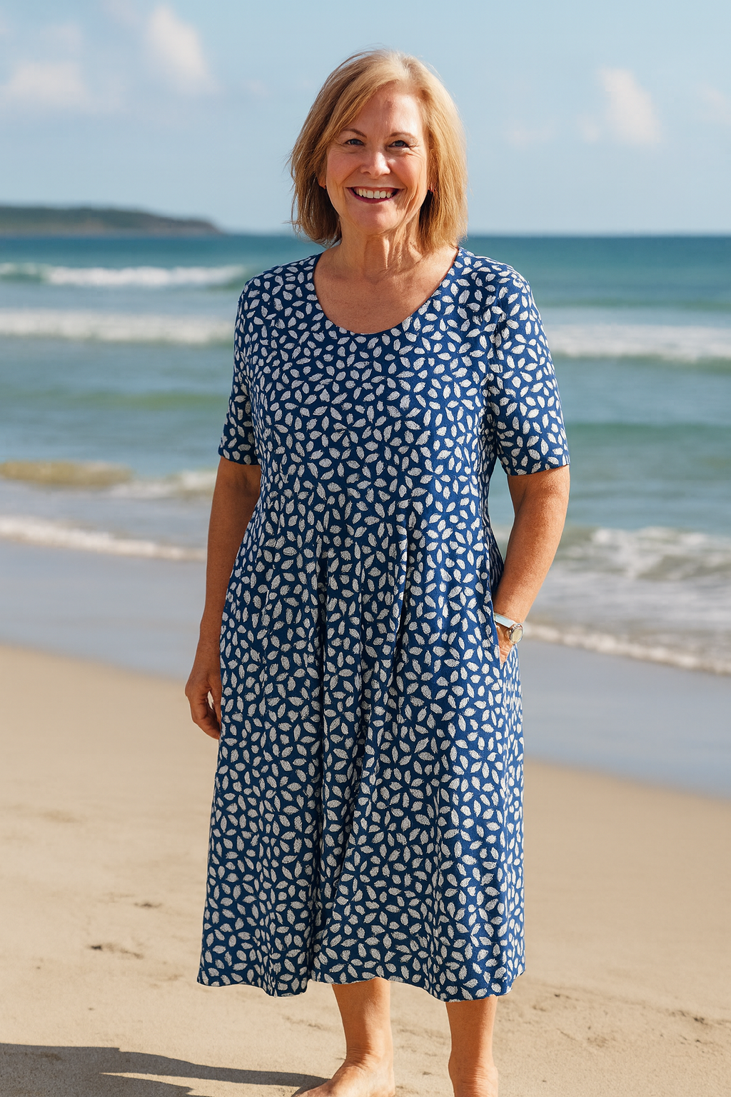 Womens midi dress featuring breathable stretch fabric, elegant layered A-line design, perfect for wedding guests and summer events. 0