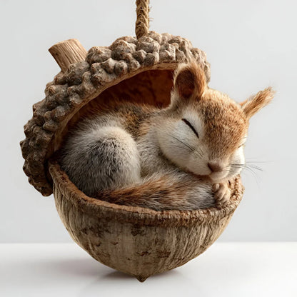 Woodland animal Christmas ornaments featuring acorn designs, available in rabbit, squirrel, owl, fox, cardinal, and hedgehog, perfect for nature 7