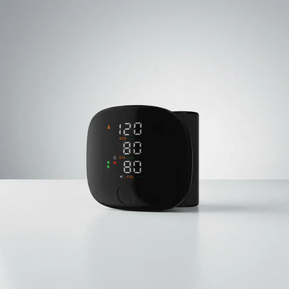 Wrist Blood Pressure Monitor featuring a USB rechargeable digital display for automatic home health checks, designed for accurate and convenient blood pressure readings. 1