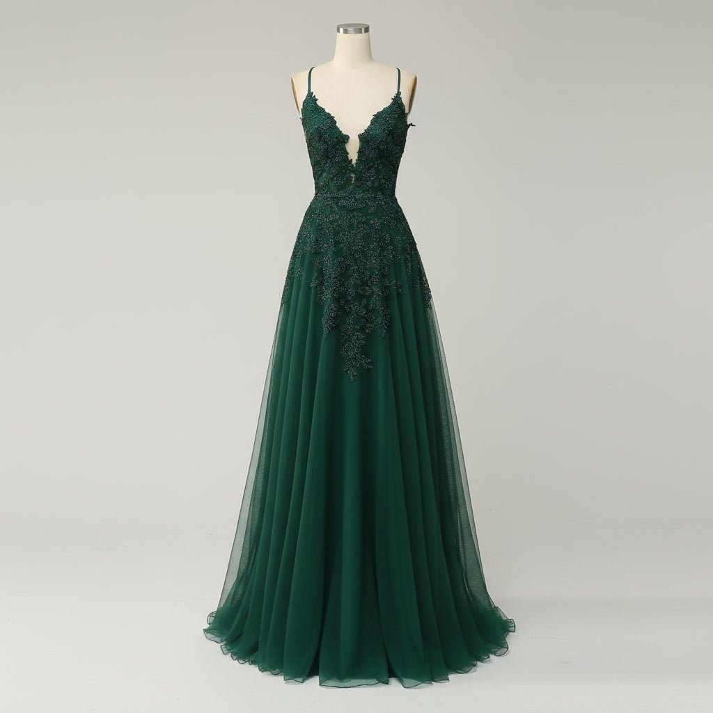 Elegant A-Line ball gown featuring an adjustable lace-up back, perfect for formal weddings and special events, designed to enhance your silhouette with its flowing skirt and 6