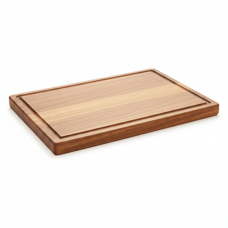 Acacia wood cutting board with a knife-friendly surface, durable design for cooking and serving, measuring 38 x 26 cm. 5