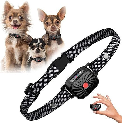 Adjustable anti bark collar for dogs featuring humane technology, made of durable ABS construction for effective and safe training. 1
