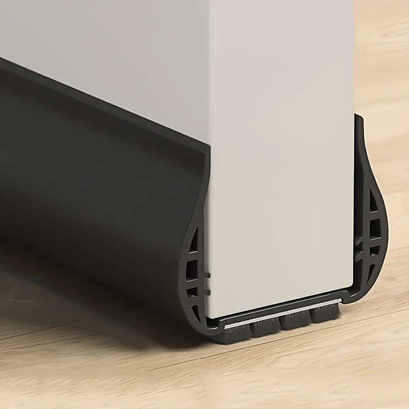 Adjustable door draft stopper made of durable polyester, designed for windproof insulation on doors 3.5-5.5 cm thick, effectively reducing 11