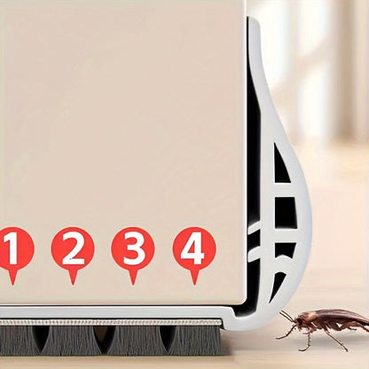 Adjustable door draft stopper made of durable polyester, designed for windproof insulation on doors 3.5-5.5 cm thick, effectively reducing 4