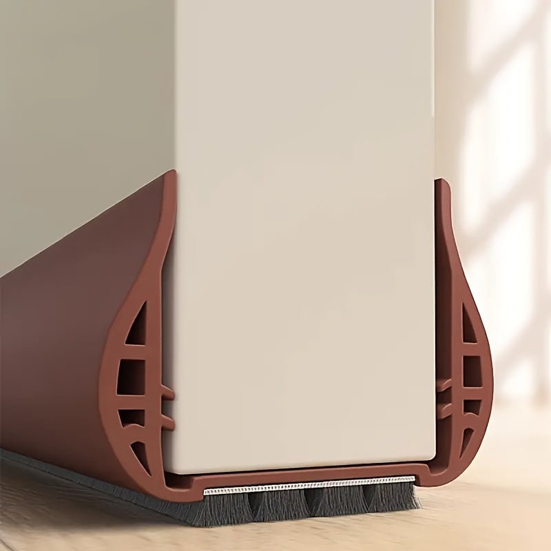 Adjustable door draft stopper made of durable polyester, designed for windproof insulation on doors 3.5-5.5 cm thick, effectively reducing 9