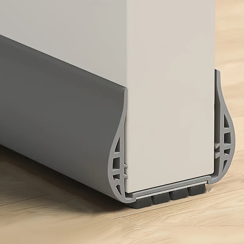 Adjustable door draft stopper made of durable polyester, designed for windproof insulation on doors 3.5-5.5 cm thick, effectively reducing 0