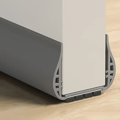 Adjustable door draft stopper made of durable polyester, designed for windproof insulation on doors 3.5-5.5 cm thick, effectively reducing 0