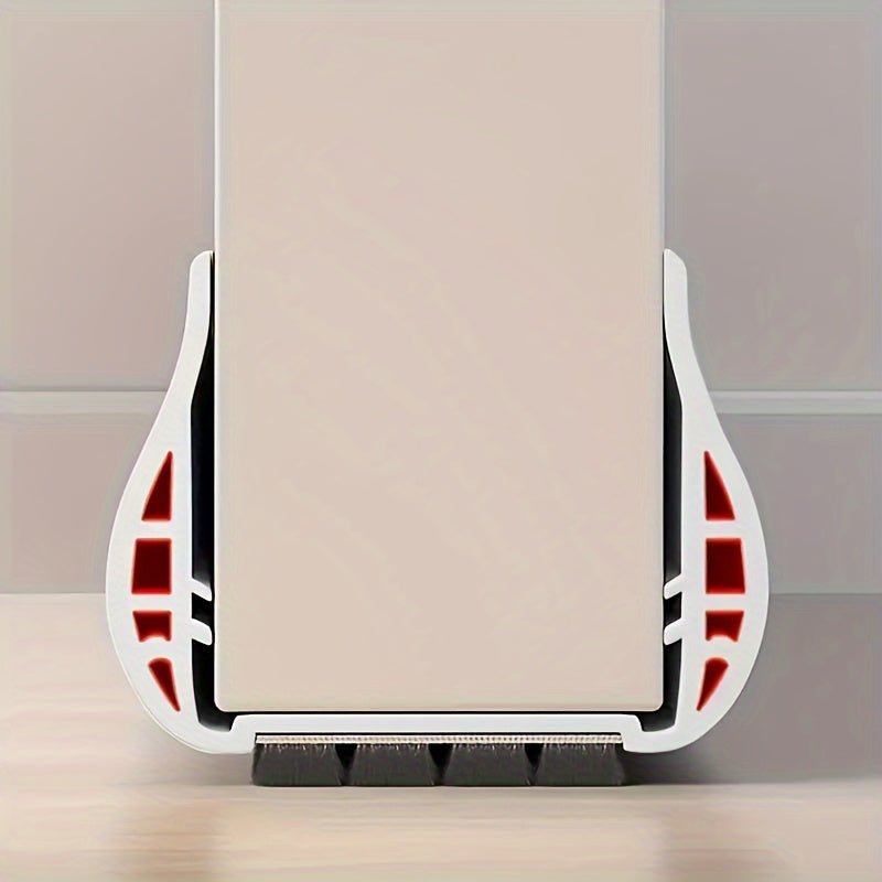 Adjustable door draft stopper made of durable polyester, designed for windproof insulation on doors 3.5-5.5 cm thick, effectively reducing 5