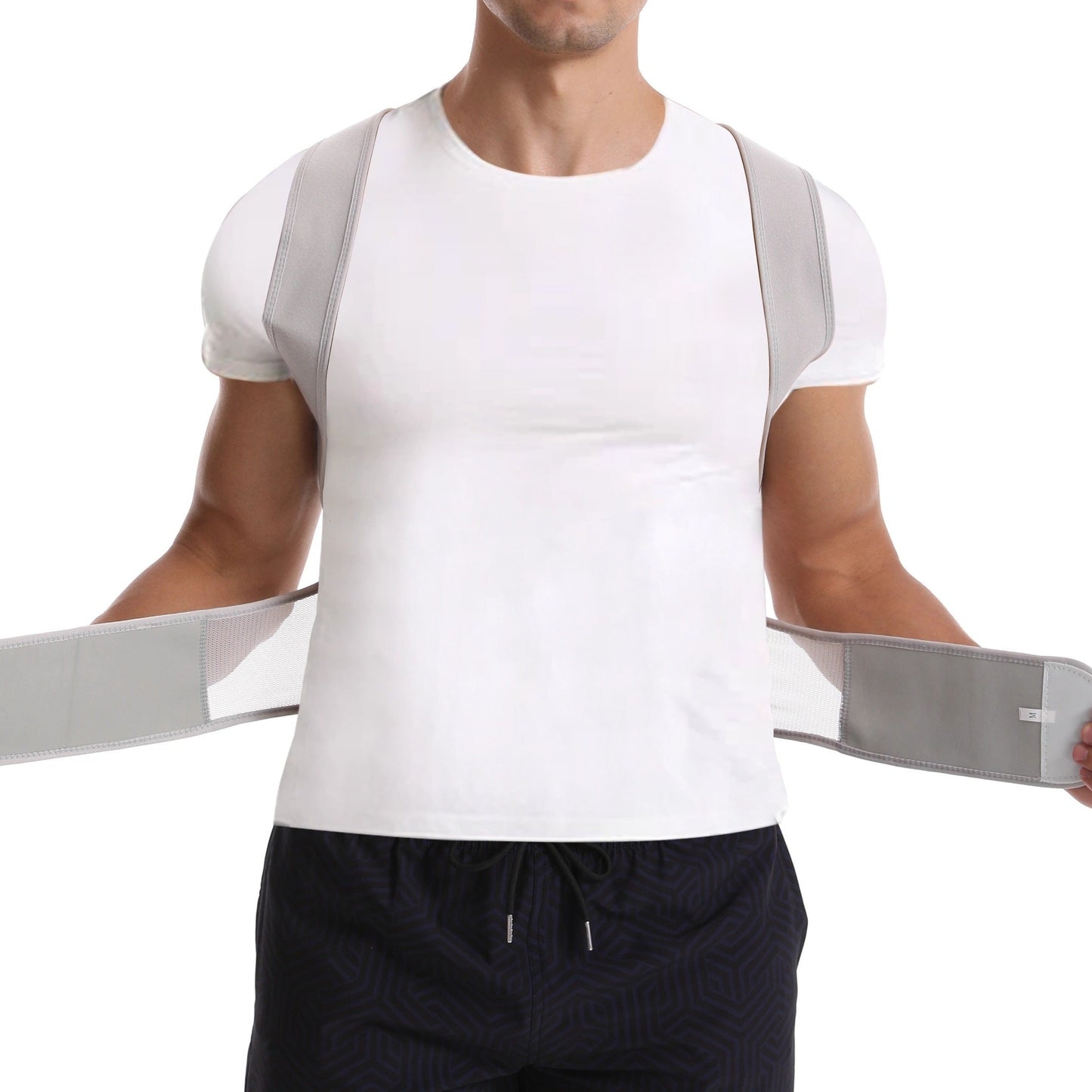 Adjustable posture trainer with lumbar support, featuring a breathable neoprene design for enhanced comfort and support during use. 7