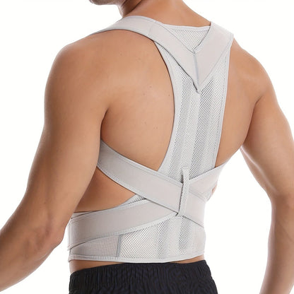Adjustable posture trainer with lumbar support, featuring a breathable neoprene design for enhanced comfort and support during use. 3