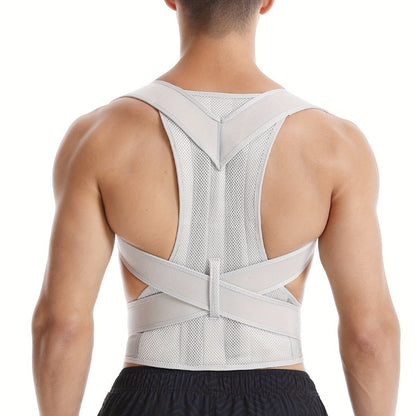 Adjustable posture trainer with lumbar support, featuring a breathable neoprene design for enhanced comfort and support during use. 2