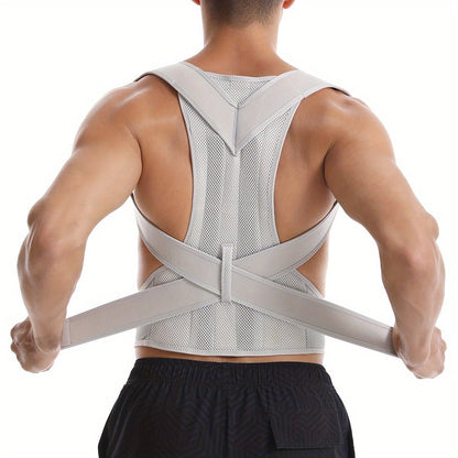 Adjustable posture trainer with lumbar support, featuring a breathable neoprene design for enhanced comfort and support during use. 6