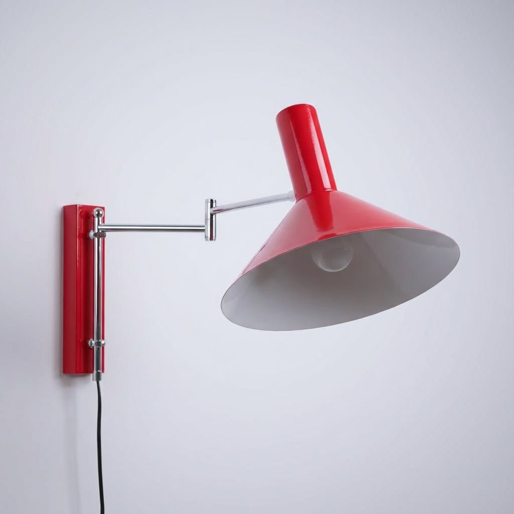 Adjustable wall lamp with plug-in design, featuring a modern metal sconce ideal for contemporary interiors, showcasing sleek lines and versatile positioning for optimal lighting. 0
