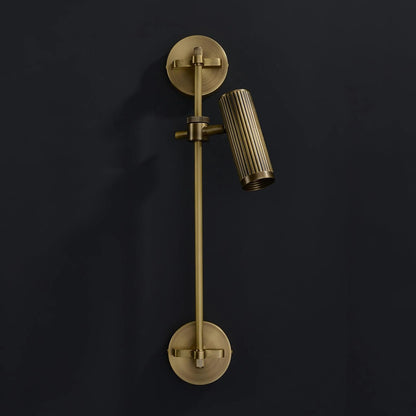 Adjustable wall light with a stylish bronze finish, featuring a durable brass and metal structure, perfect for modern sconces in contemporary home decor. 0