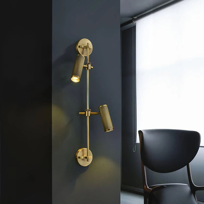 Adjustable wall light with a stylish bronze finish, featuring a durable brass and metal structure, perfect for modern sconces in contemporary home decor. 6