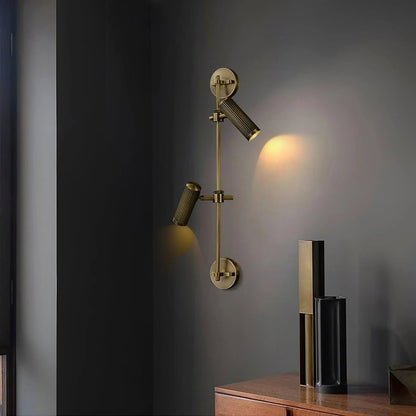 Adjustable wall light with a stylish bronze finish, featuring a durable brass and metal structure, perfect for modern sconces in contemporary home decor. 8