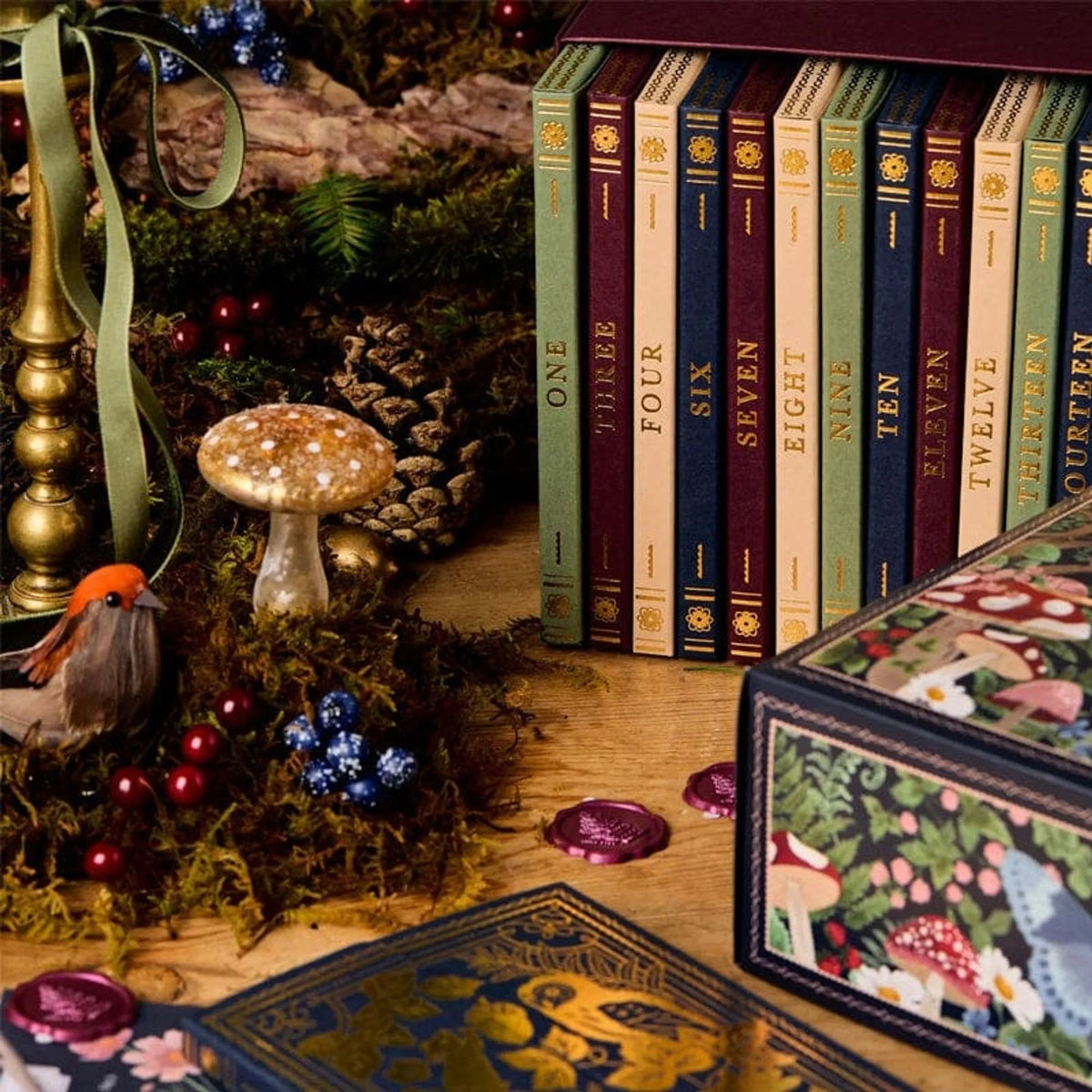 Advent Calendar featuring 24 days of stationery and office supplies, designed with a charming winter forest theme. 2
