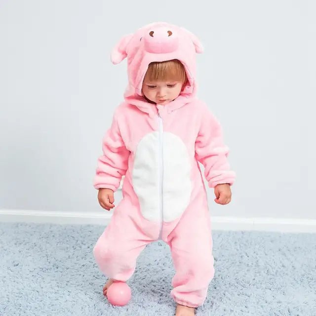 Adorable animal-inspired baby onesies made from soft fabric, featuring a cozy fit for ultimate comfort and style. 8