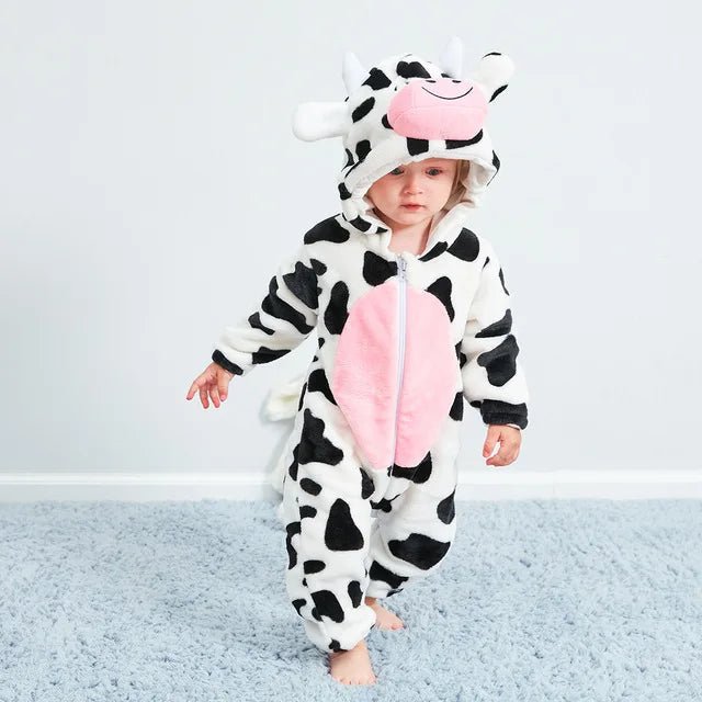 Adorable animal-inspired baby onesies made from soft fabric, featuring a cozy fit for ultimate comfort and style. 4