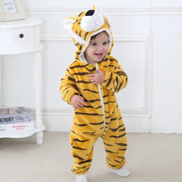 Adorable animal-inspired baby onesies made from soft fabric, featuring a cozy fit for ultimate comfort and style. 3