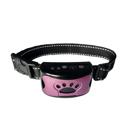 Anti-bark dog collar featuring adjustable vibration modes, designed as a humane training solution suitable for all dog sizes. 13