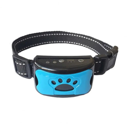Anti-bark dog collar featuring adjustable vibration modes, designed as a humane training solution suitable for all dog sizes. 15