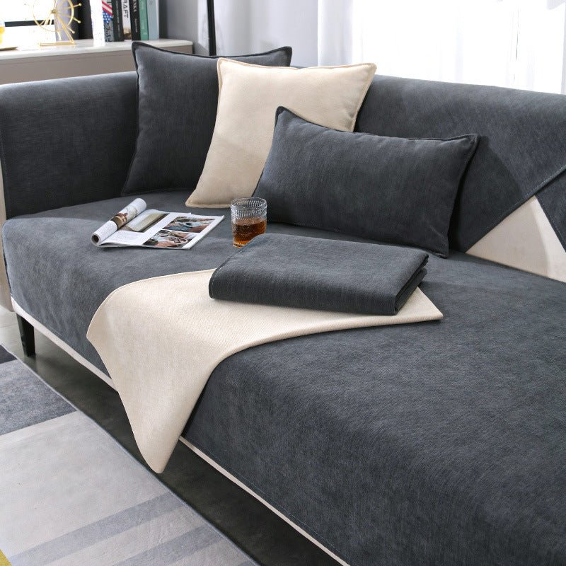 Anti-slip sofa cover designed for pet protection and stain resistance, featuring durable washable fabric and a modern design, available in multiple colors. 0