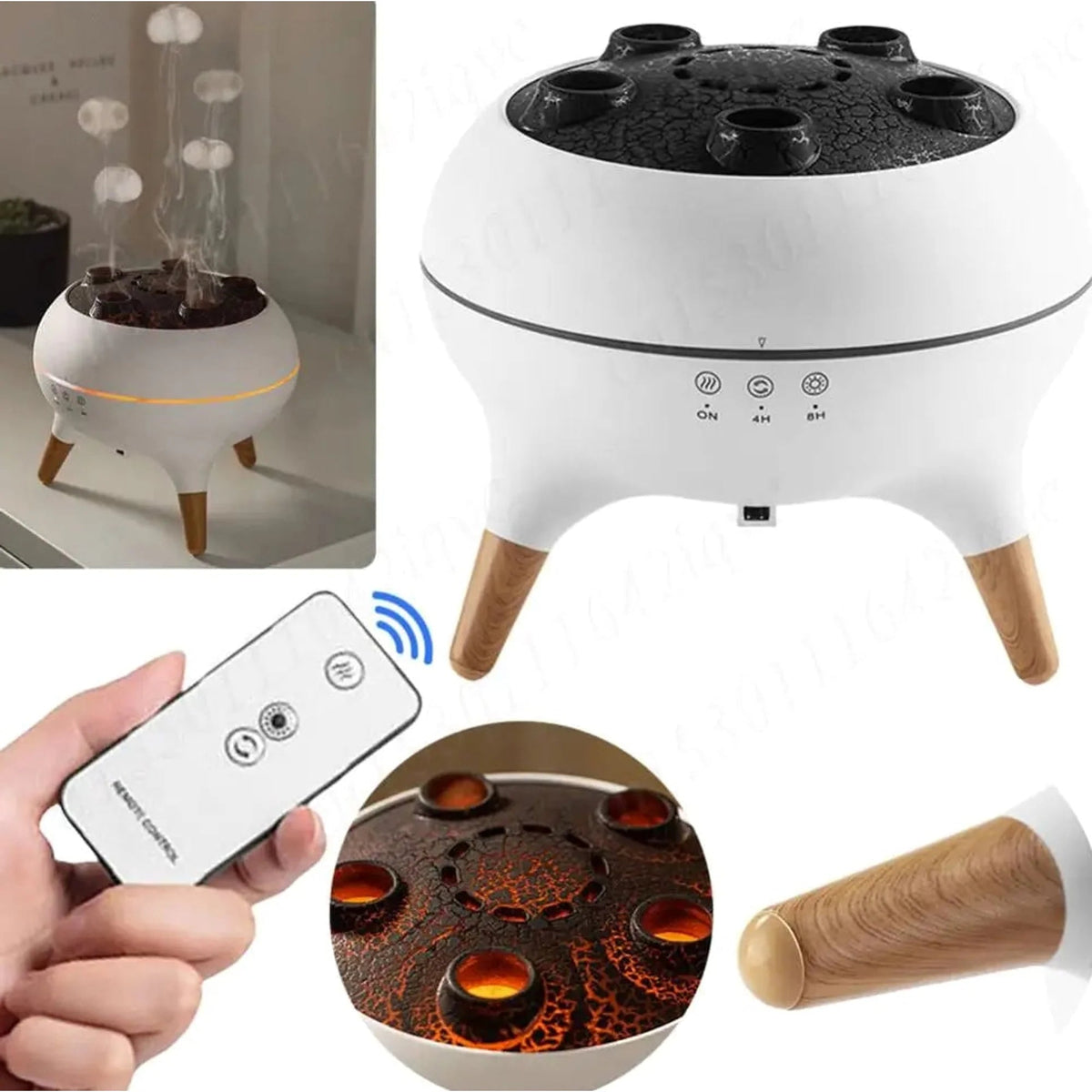 Aroma Diffuser and Humidifier with Remote Control – 250ml Ultrasonic Essential Oil Diffuser featuring multi-color ambient lighting for a calming atmosphere 2