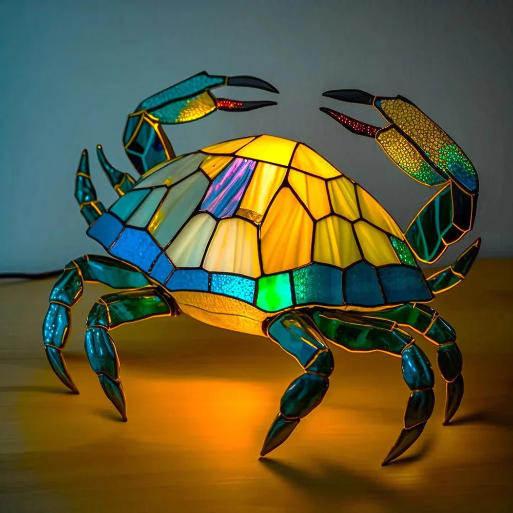 Artistic ceiling lamp featuring a colorful stained glass design with 20 intricate animal motifs, set in a durable aluminum fixture, perfect for creating a cozy ambiance 6