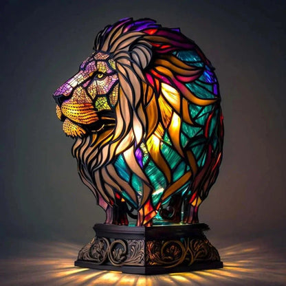 Artistic ceiling lamp featuring a colorful stained glass design with 20 intricate animal motifs, set in a durable aluminum fixture, perfect for creating a cozy ambiance 12