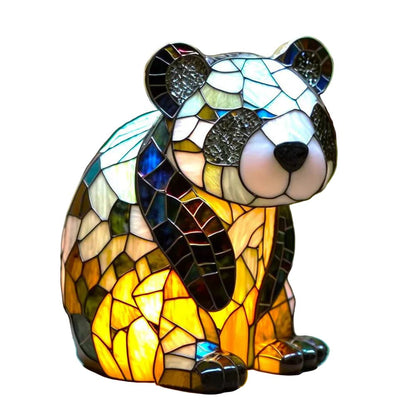 Artistic ceiling lamp featuring a colorful stained glass design with 20 intricate animal motifs, set in a durable aluminum fixture, perfect for creating a cozy ambiance 1