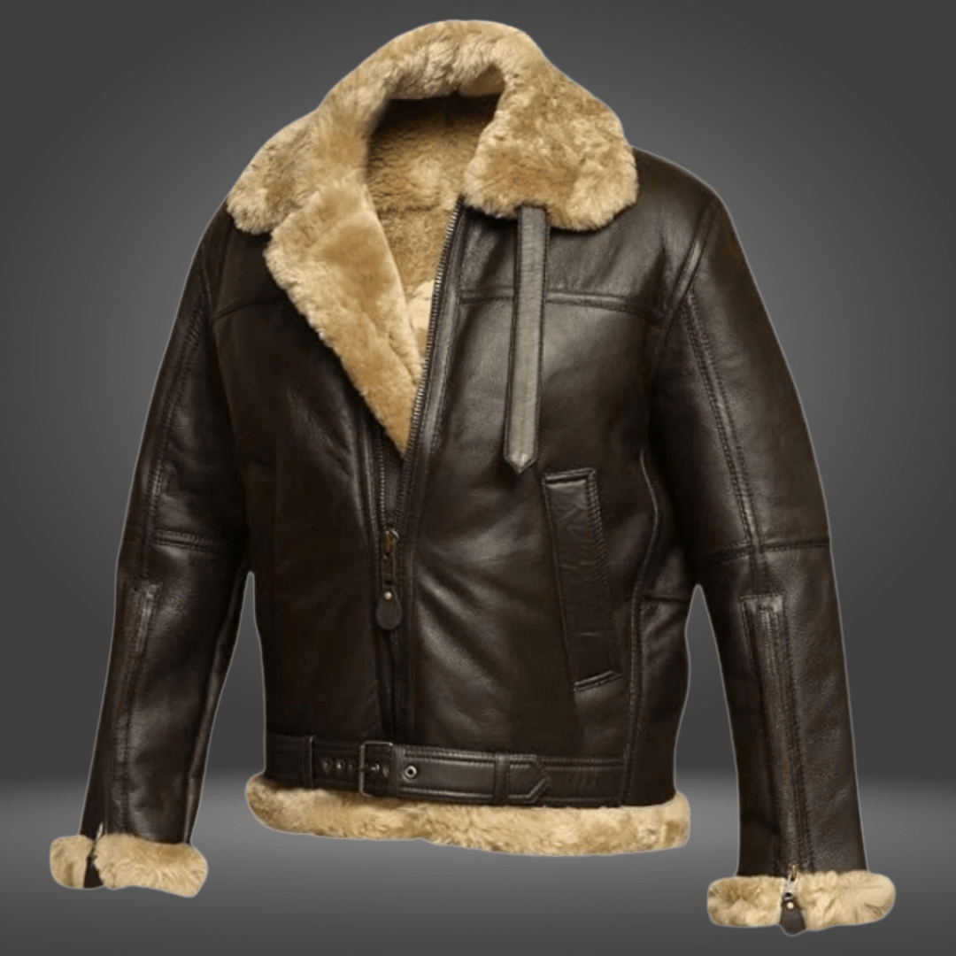 Aviator jacket with faux fur lining featuring a modern minimalist design, perfect for stylish winter outfits. 0