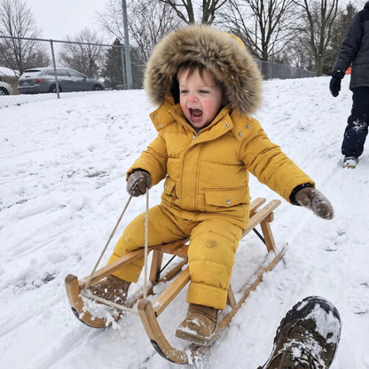 Baby puffer jacket set with full padding, designed for cold weather, suitable for children aged 9 months to 4 years, featuring a warm winter 15