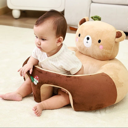 Baby Sitting Support Seat featuring a 360° stability design, crafted with soft cotton wraparound material for comfort and safety. Ideal for infants learning to sit 7