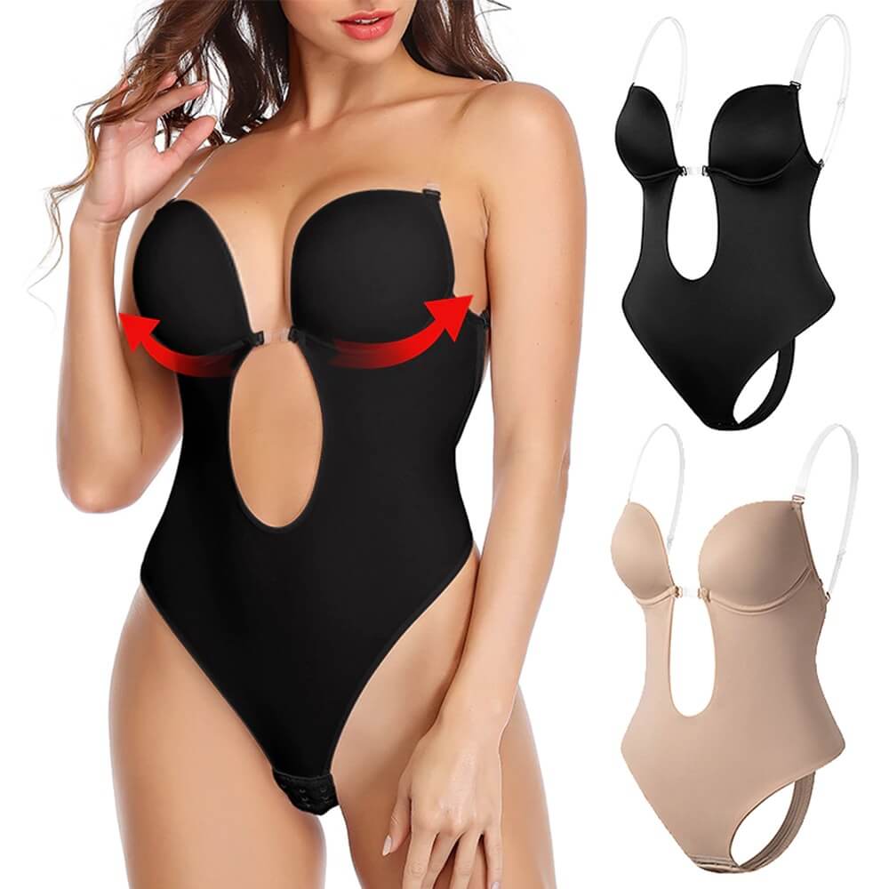Backless Body Shaper with Invisible Support and Breast Lift – Smooth Shape Wear Body Suit for Summer Outfits 1