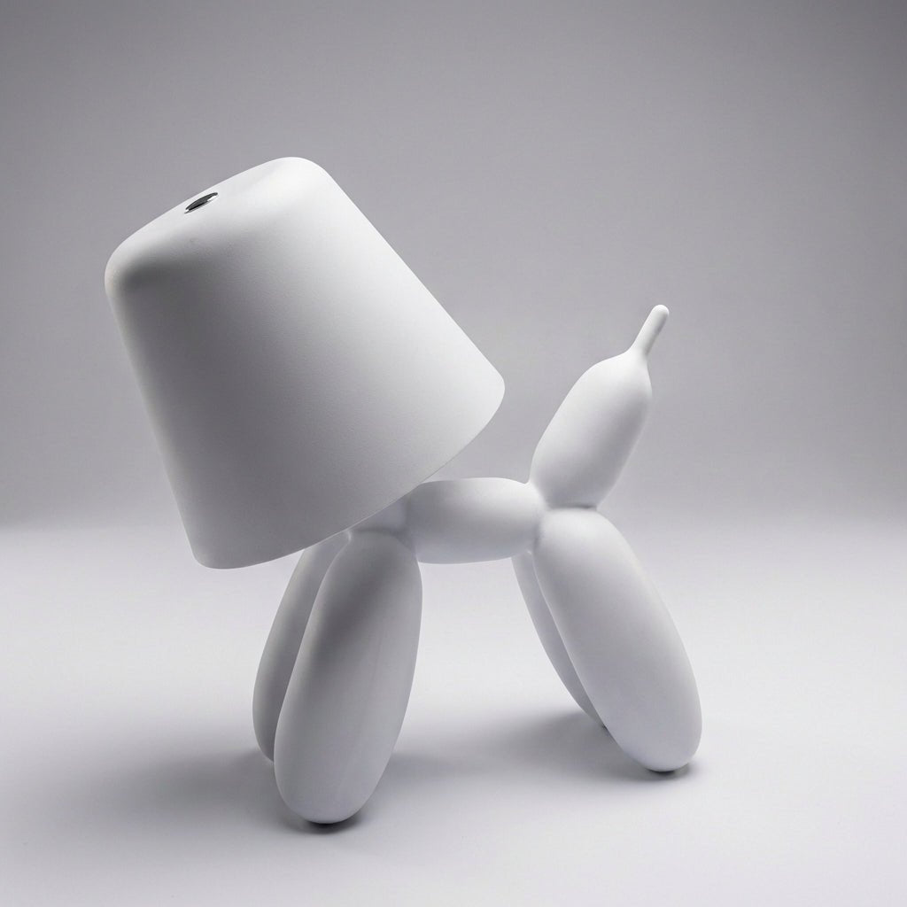 Colorful Balloon Dog Lamp featuring a modern design, touch control, and color-changing LED, perfect for adding a whimsical touch to any room. Rechargeable 5