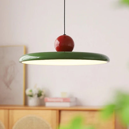 Bauhaus pendant lamp featuring a cream shade and modern minimalist design, crafted from durable metal for stylish illumination. 3
