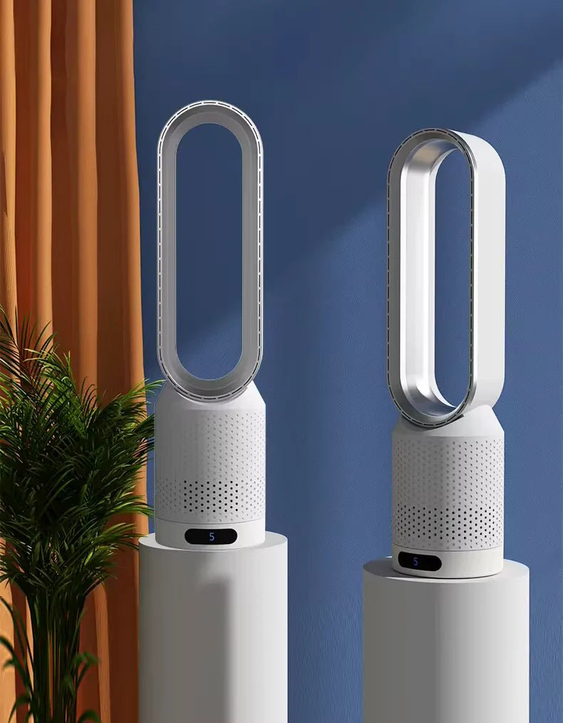 Bladeless air cooler featuring air purification, 8-speed control, and a quiet 3-in-1 design for efficient cooling and improved indoor air 3