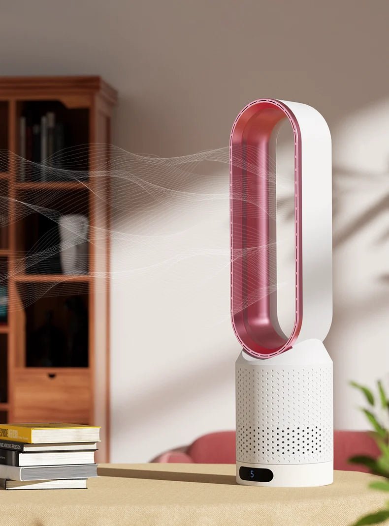 Bladeless air cooler featuring air purification, 8-speed control, and a quiet 3-in-1 design for efficient cooling and improved indoor air 2