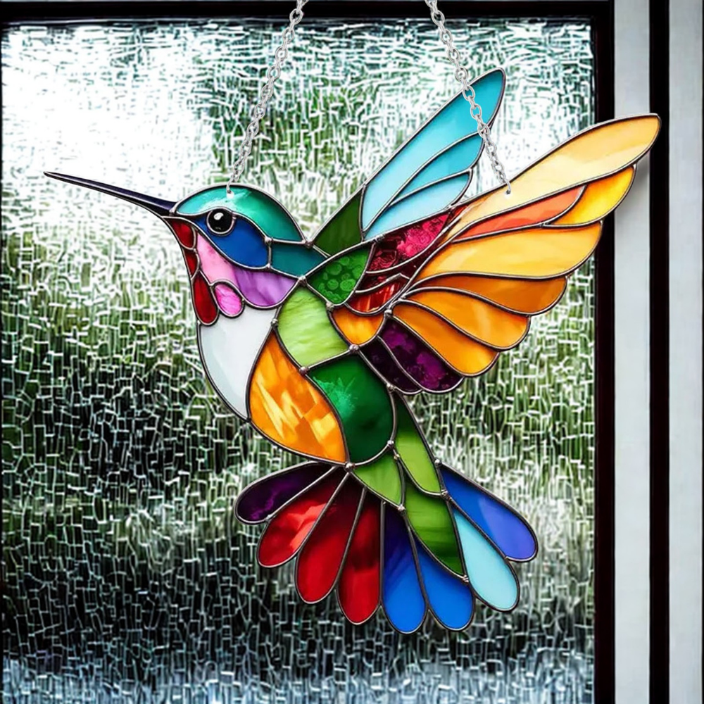 Bluebird Window Suncatcher + Stained Glass Effect + Durable Acrylic + Colorful Hanging Decor 4