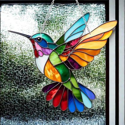 Bluebird Window Suncatcher + Stained Glass Effect + Durable Acrylic + Colorful Hanging Decor 4