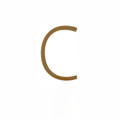 Elegant brass house numbers with a satin finish, designed for floating or flat installation, featuring a weather-resistant design for durability and style. 13