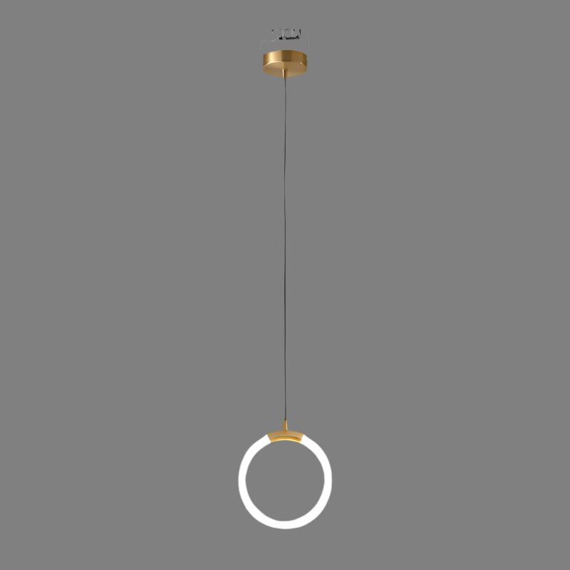 Brass pendant light featuring a minimalist design, ideal for illuminating a kitchen island with a Nordic aesthetic. 0