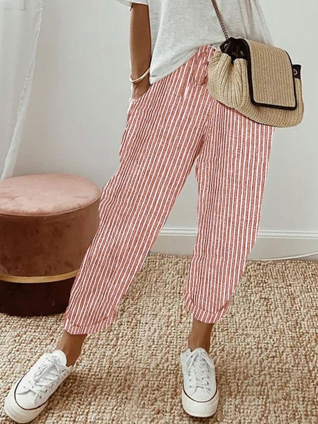 Breathable high-waist pants featuring a flowing silhouette and smooth finish, crafted from lightweight fabric for ultimate comfort and versatility. 7
