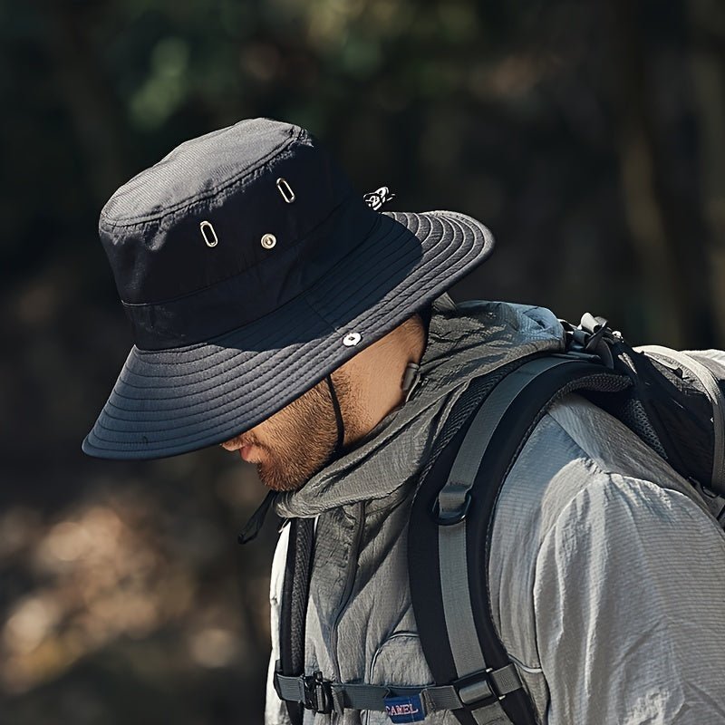 Breathable sun hat featuring a wide brim and adjustable fit, perfect for outdoor adventures and sun protection. 2