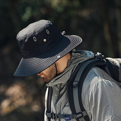 Breathable sun hat featuring a wide brim and adjustable fit, perfect for outdoor adventures and sun protection. 2