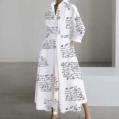 Button-Down Shirt Dress with Cinched Waist – Classic Design for Women – Versatile White Linen Shirt Dress 2