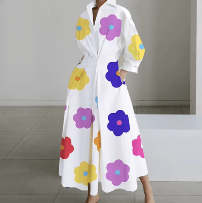 Button-Down Shirt Dress with Cinched Waist – Classic Design for Women – Versatile White Linen Shirt Dress 6